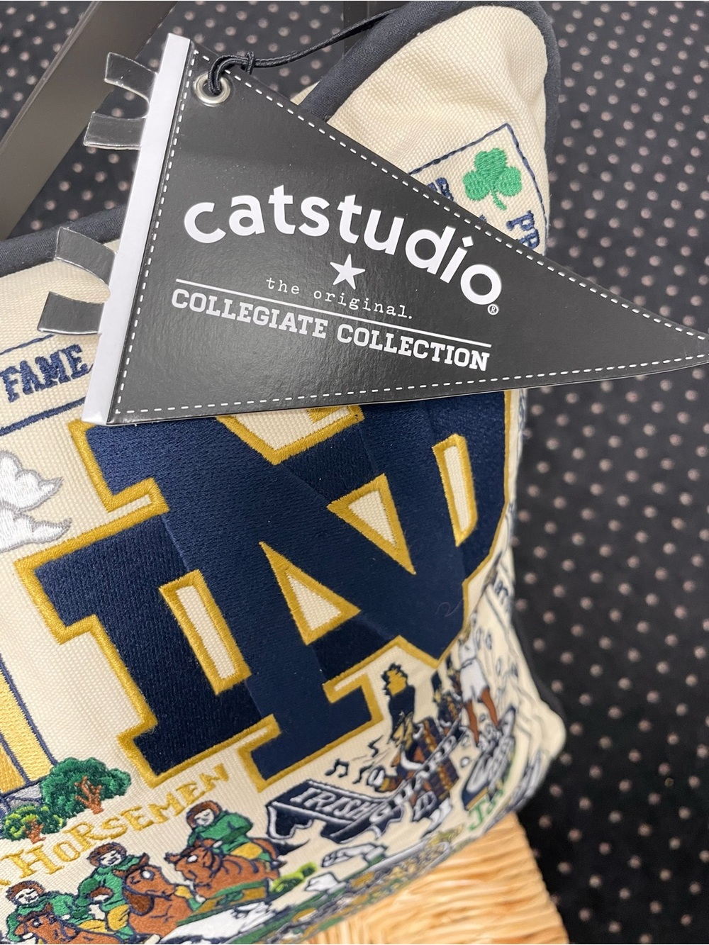 catstudio Collegiate Collection Notre Fame Fighting Irish Accent Pillow